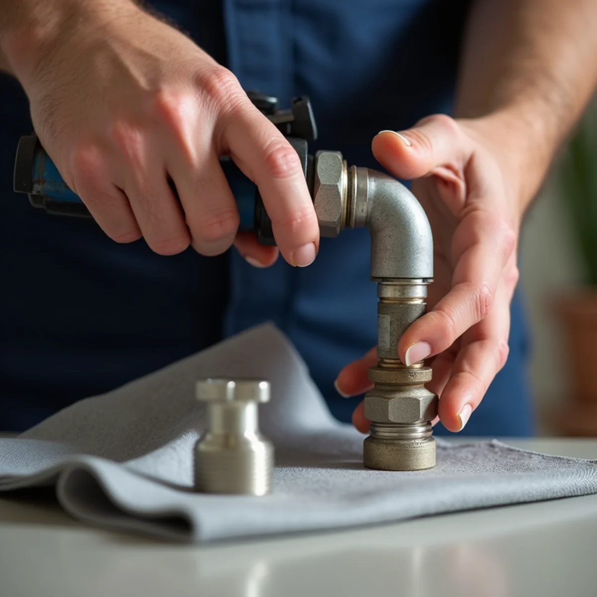Emergency Plumber service in progress at a San Marcos, CA home