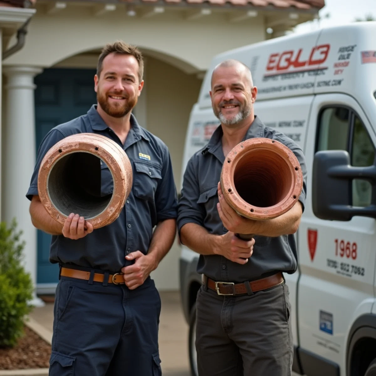PEX and copper pipe side by side for a San Marcos repipe comparison