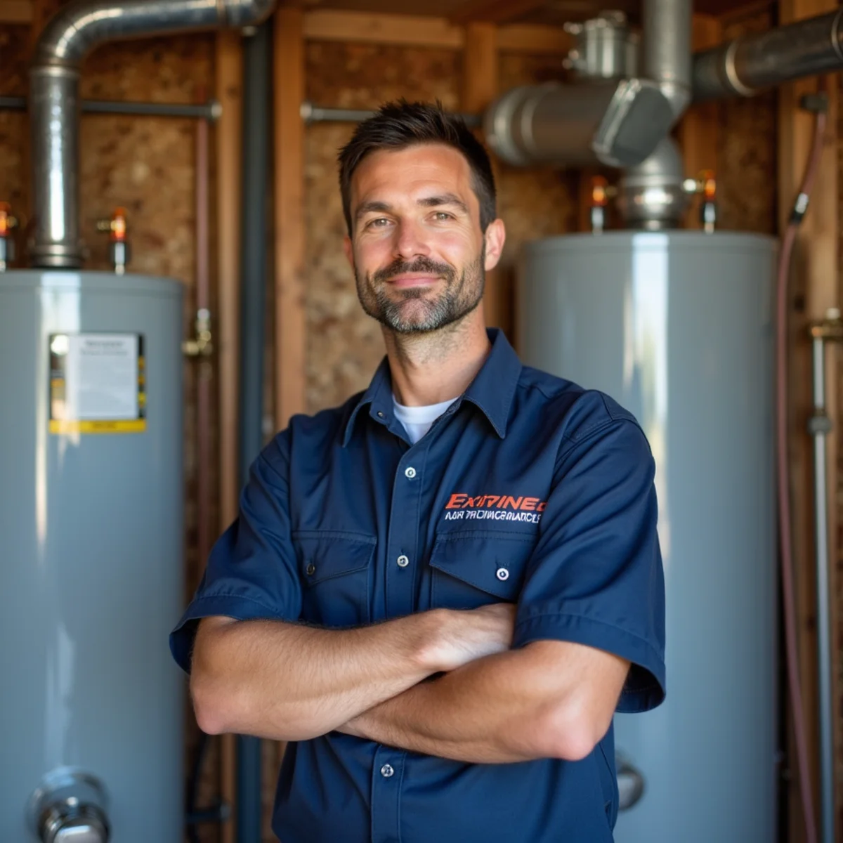 New tank and tankless water heaters installed in a North County garage