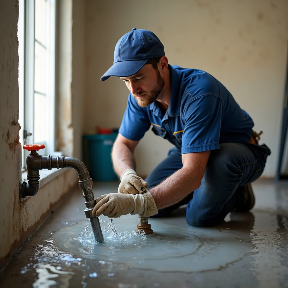 Water extraction after a plumbing flood in a San Marcos home
