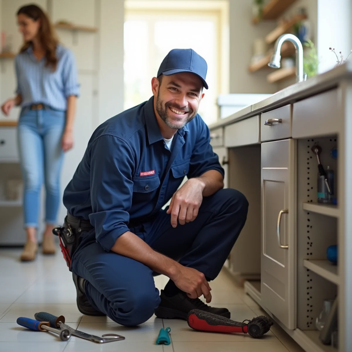 North County Pro Plumbing technician working at a San Marcos home