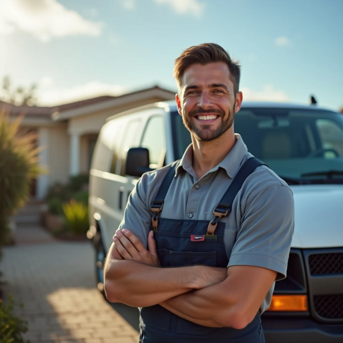 Plumber servicing a coastal home near Carlsbad Village, CA