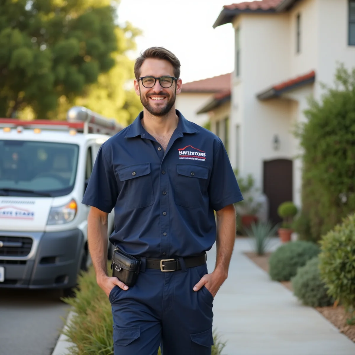 Residential plumbing service in a Costa Mesa, CA neighborhood