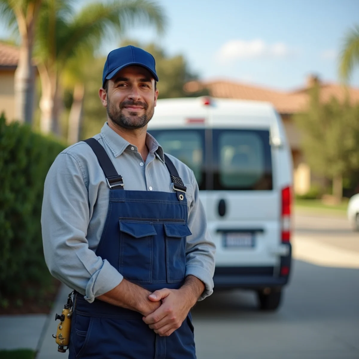 Plumber servicing a gated golf estate in Coto de Caza, CA