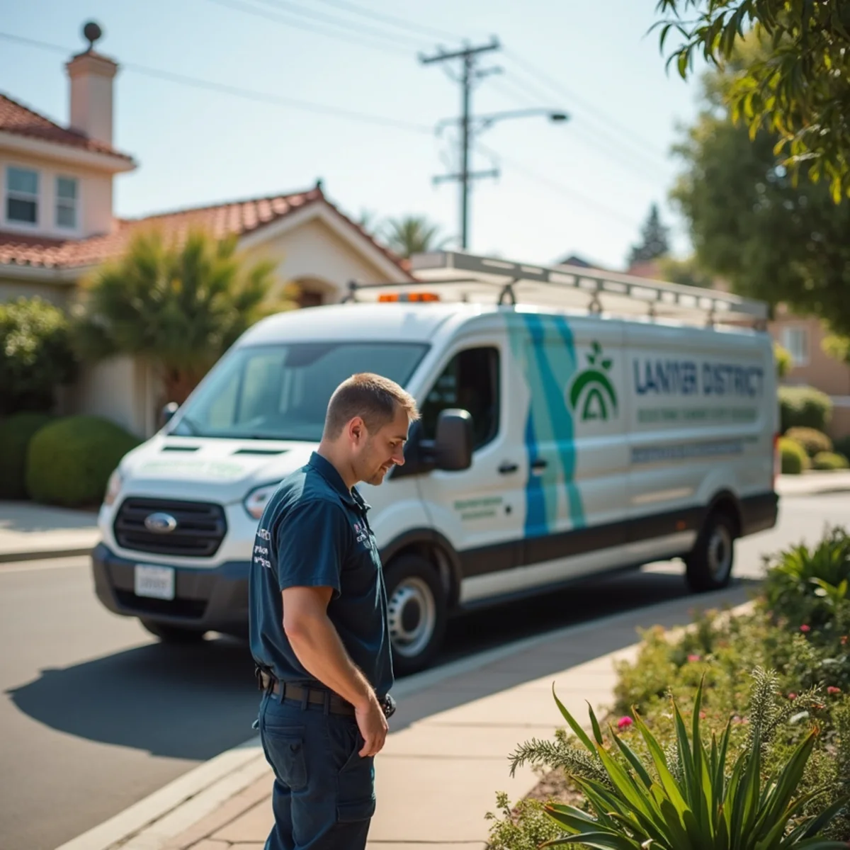 Residential plumbing service in a Dana Point, CA neighborhood