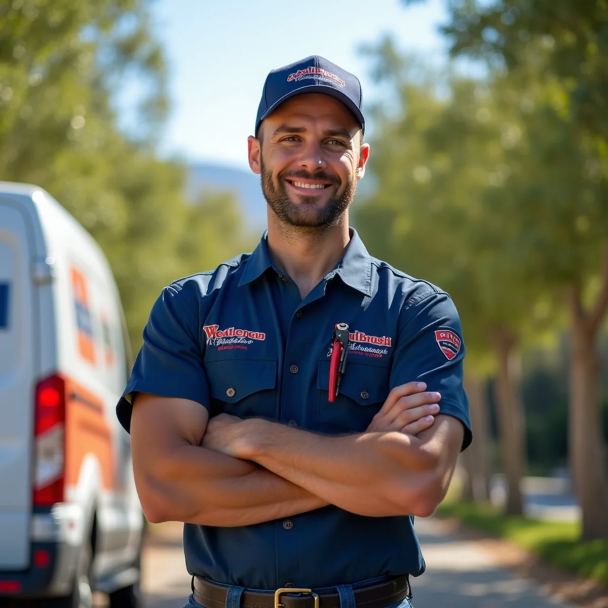Plumber servicing an avocado-grove estate in Fallbrook, CA