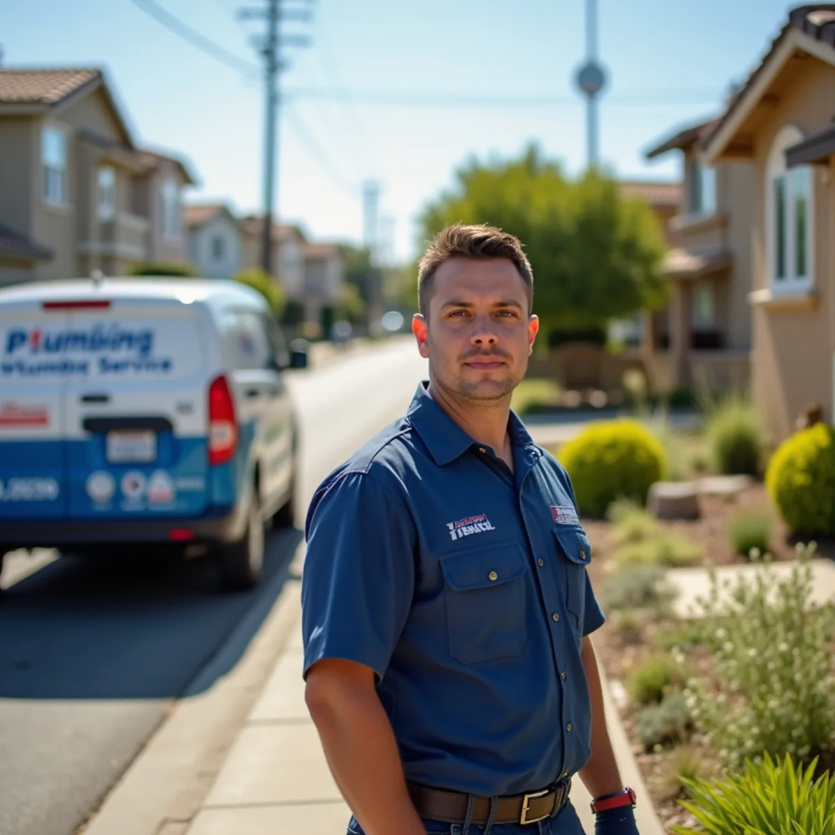 Residential plumbing service in a Fountain Valley, CA neighborhood