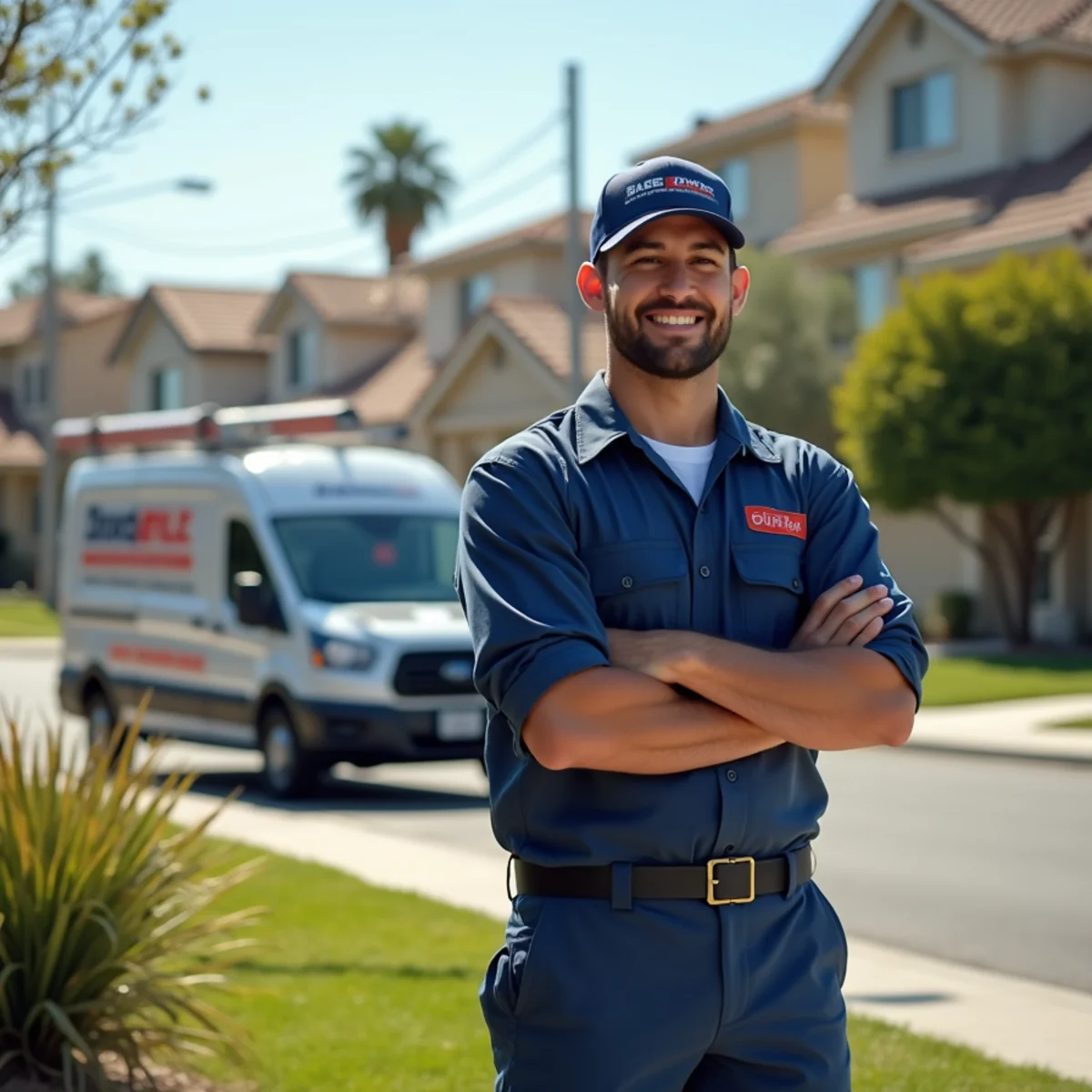 Residential plumbing service in a Garden Grove, CA neighborhood
