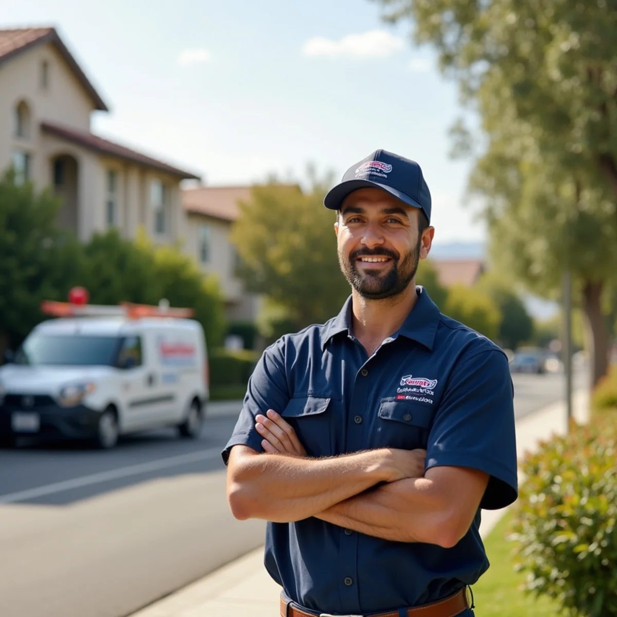 Residential plumbing service in a Hidden Meadows, CA neighborhood