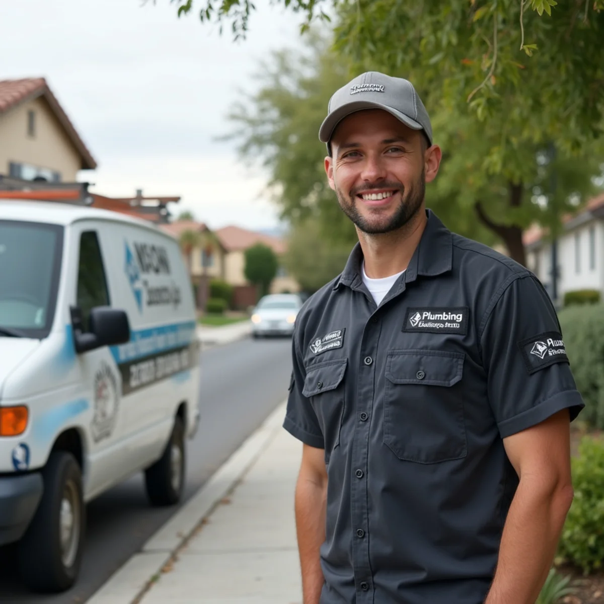Residential plumbing service in a Irvine, CA neighborhood