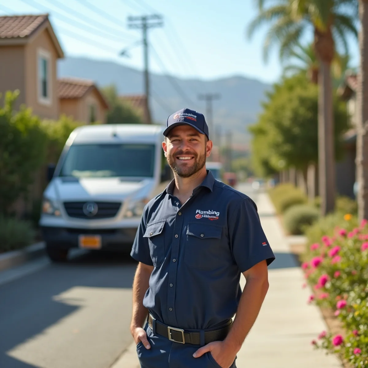 Residential plumbing service in a Julian, CA neighborhood