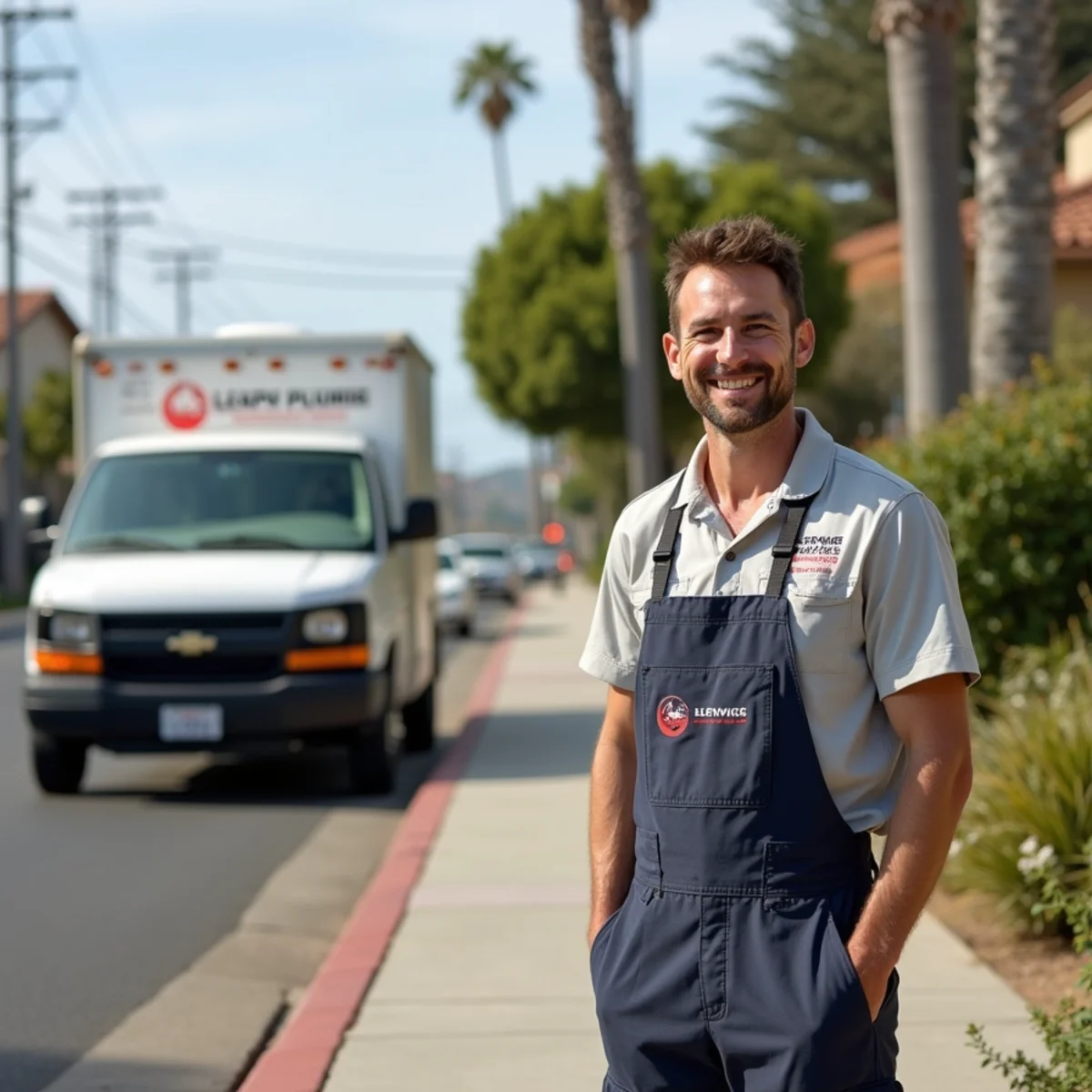 Residential plumbing service in a Laguna Beach, CA neighborhood