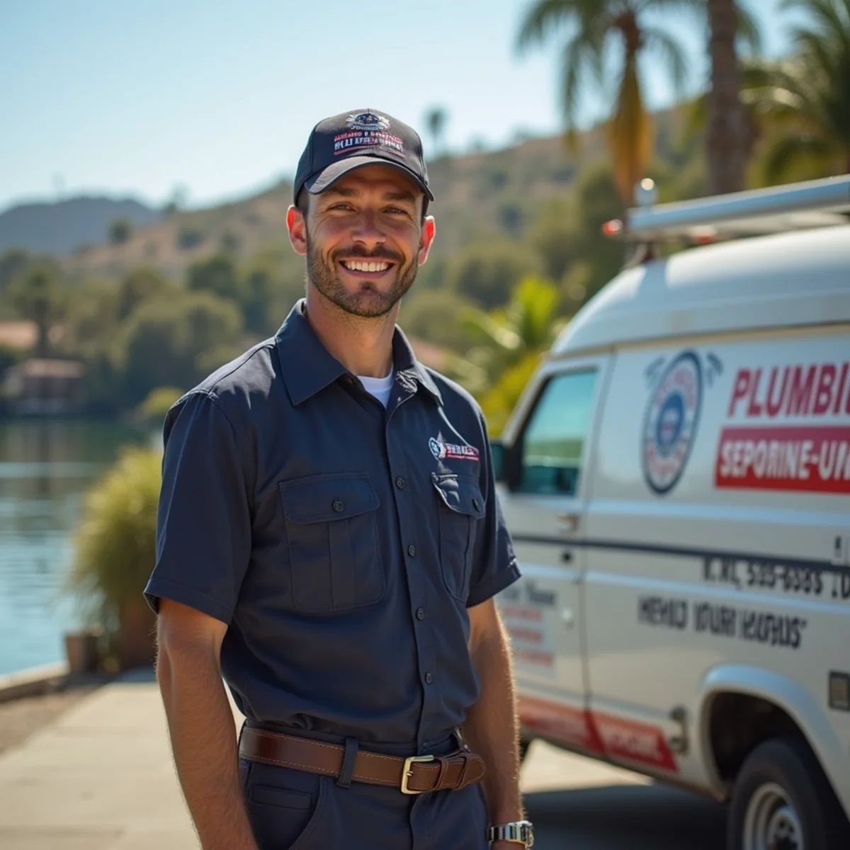 Plumber at a 1970s lakefront home in Lake San Marcos, CA