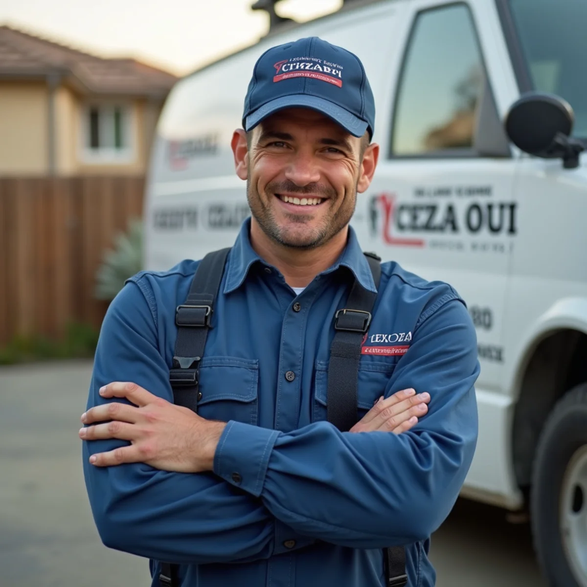 Plumber servicing a lake-area tract home in Mission Viejo, CA