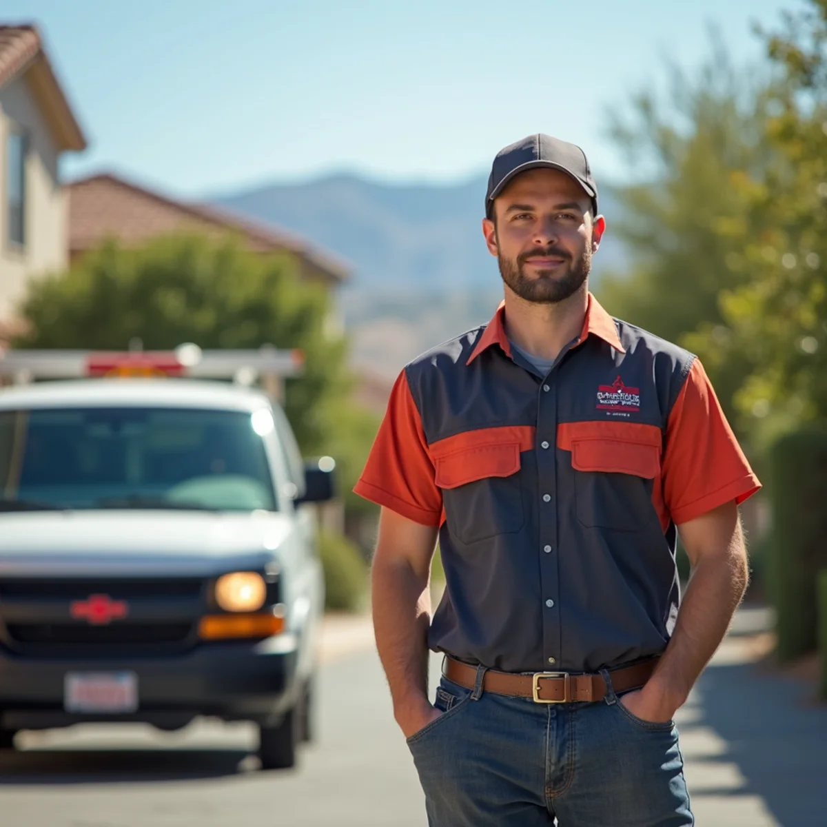 Residential plumbing service in a Moreno Valley, CA neighborhood