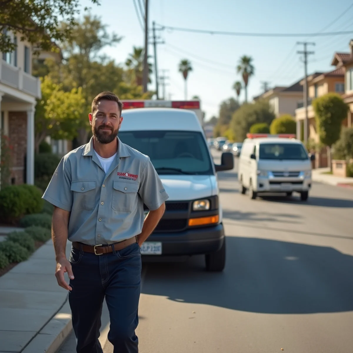 Residential plumbing service in a Oceanside, CA neighborhood