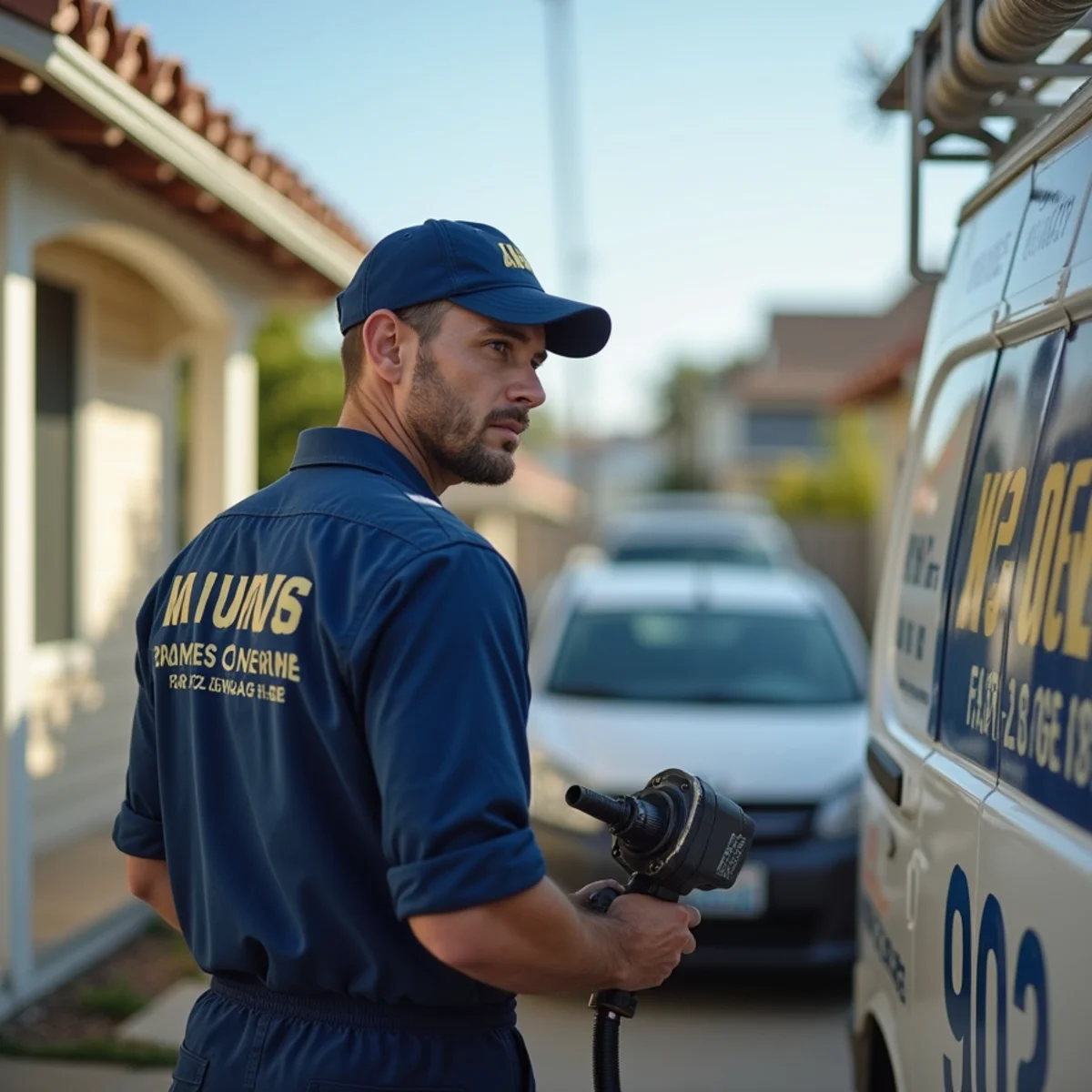 Plumber servicing a beach cottage near Oceanside Pier, CA