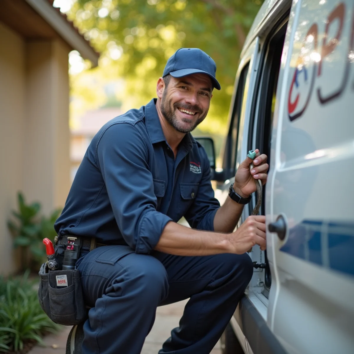 Plumber servicing a grove home in Rainbow, CA
