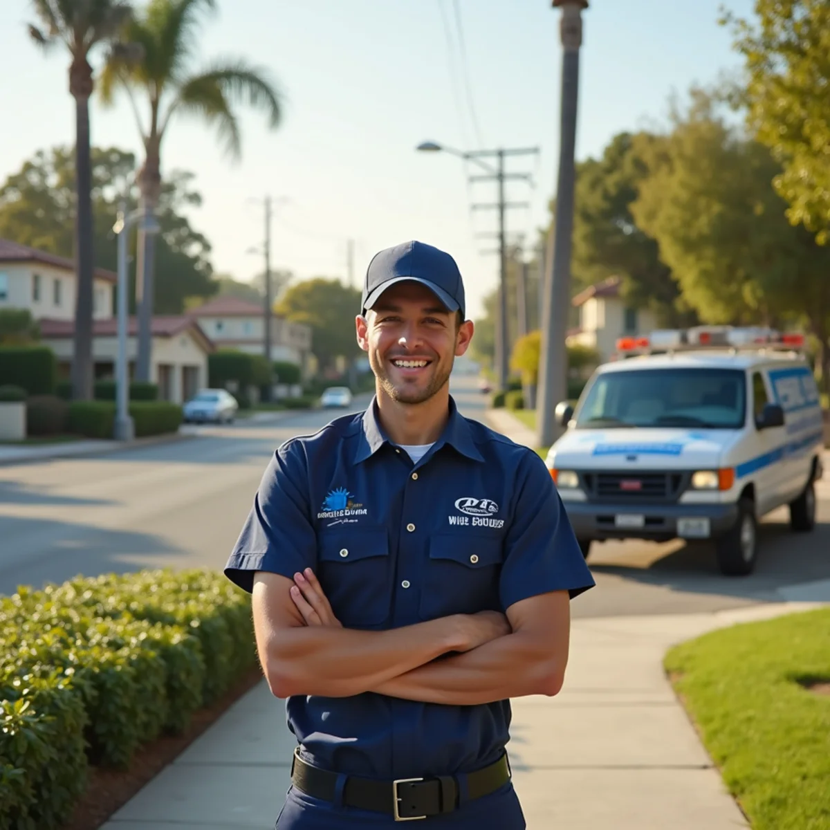 Residential plumbing service in a Rancho Santa Fe, CA neighborhood
