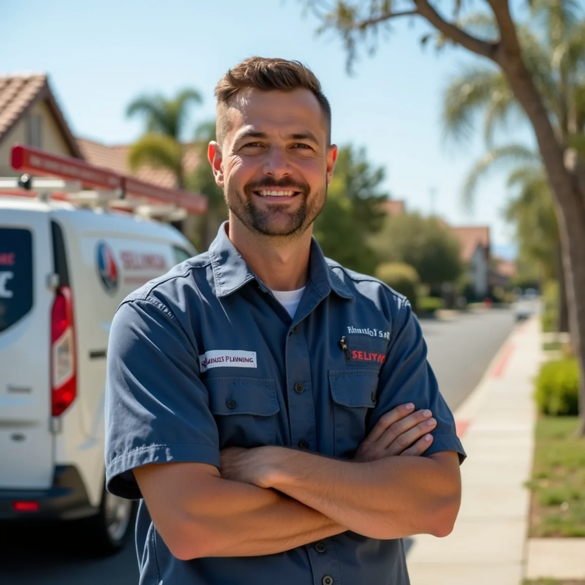Residential plumbing service in a Temecula, CA neighborhood