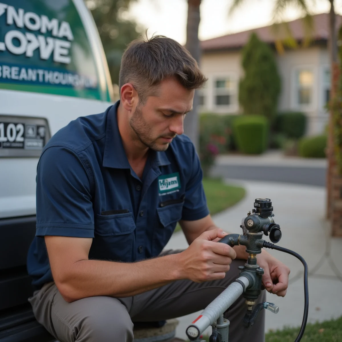 Sewer Camera Inspection service in progress at a San Marcos, CA home