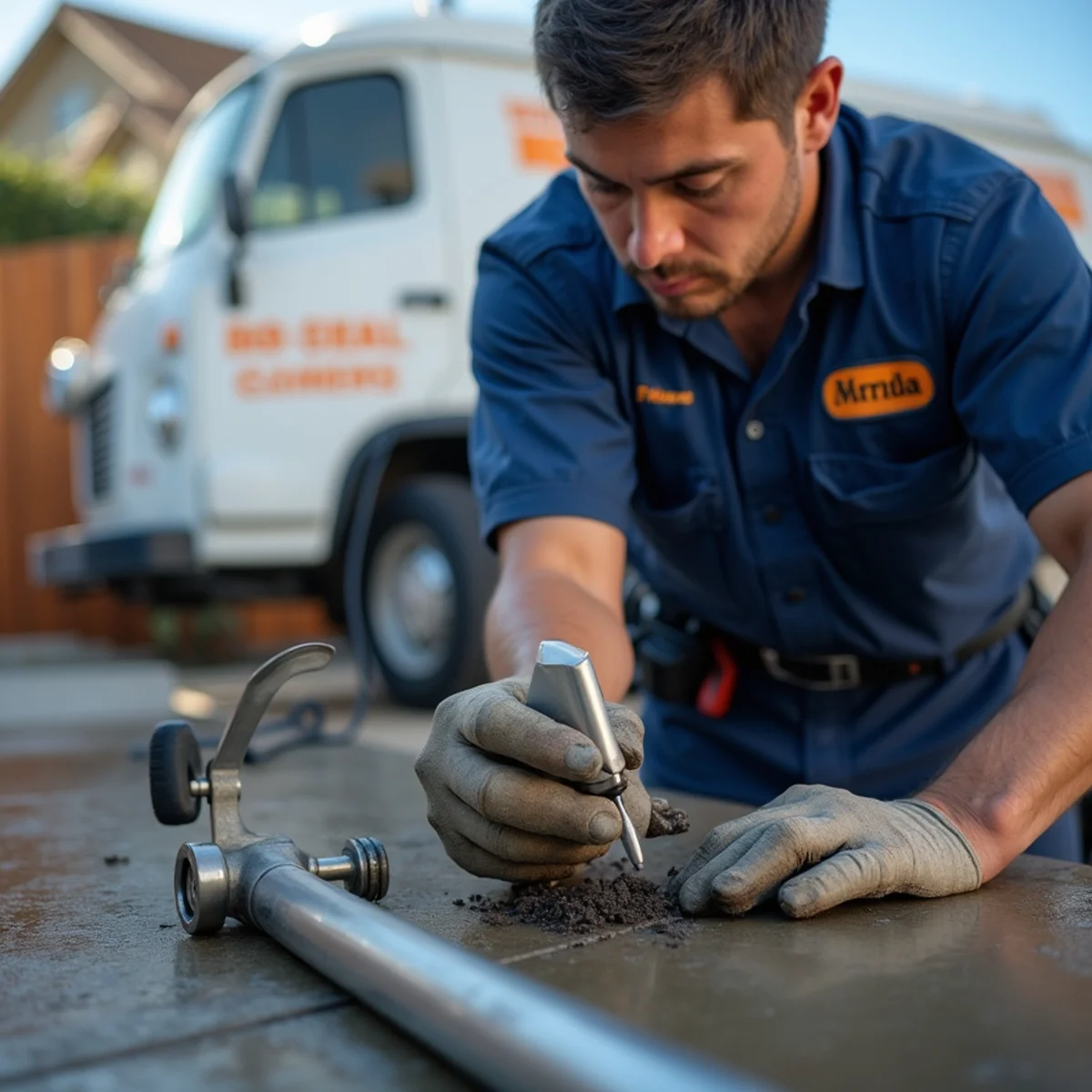 Sewer Camera Inspection detail — North County Pro Plumbing at work in a San Marcos, CA home