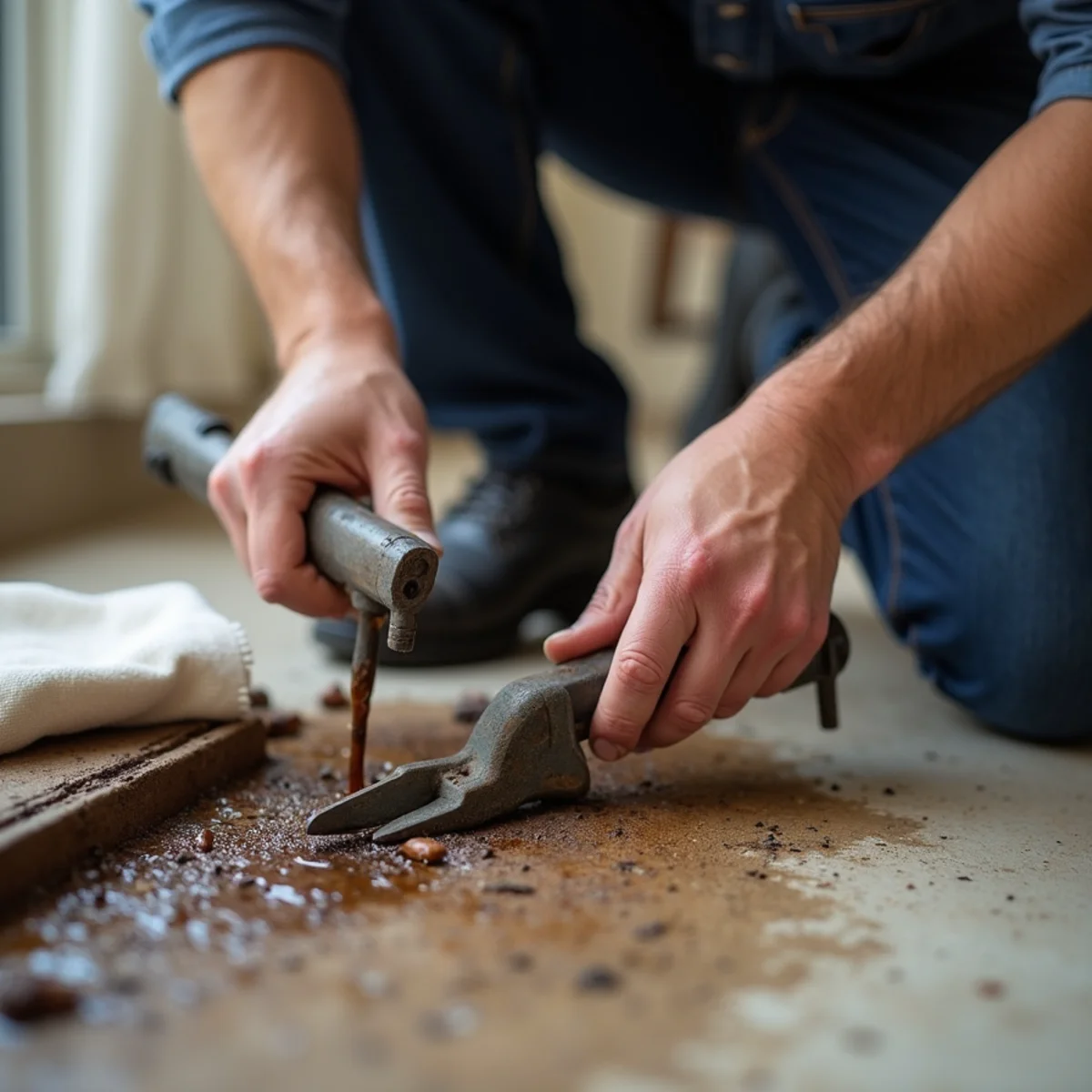 Slab Leak Repair service in progress at a San Marcos, CA home