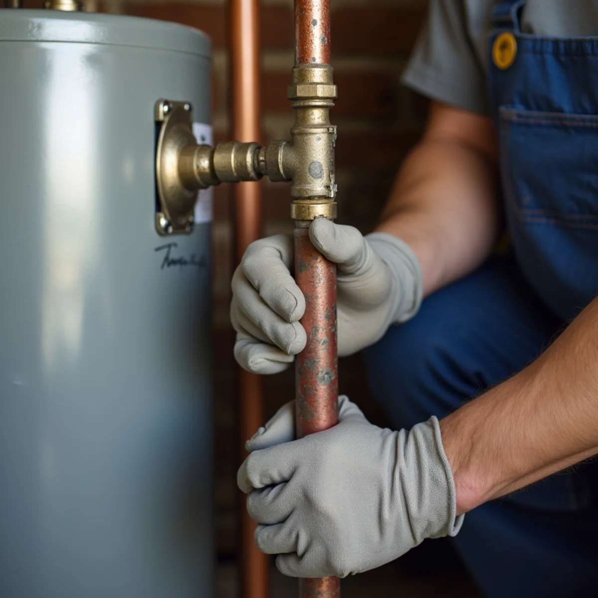 Water Heaters service in progress at a San Marcos, CA home